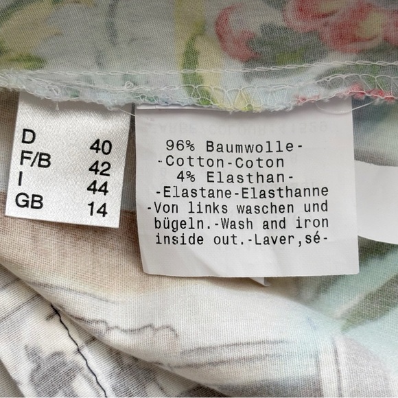 Otto Kern Shirt 40 Fruit Floral Mixed Print Button Front - Picture 6 of 7